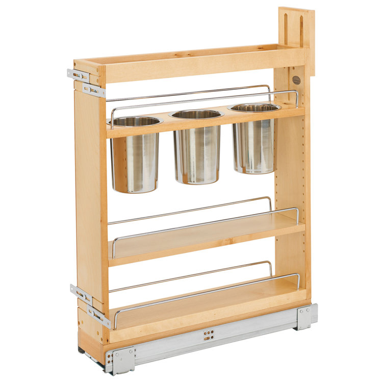 Rev A Shelf Base Cabinet Pullout Organizer with Utensil Holder